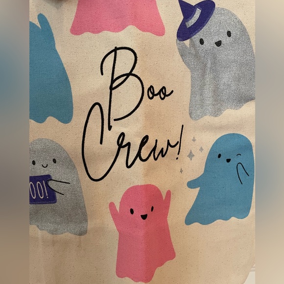 Boo Crew Pastel/Colorful Ghost Tote Bag-Boho Living-Halloween Tote-NWT - Picture 8 of 16